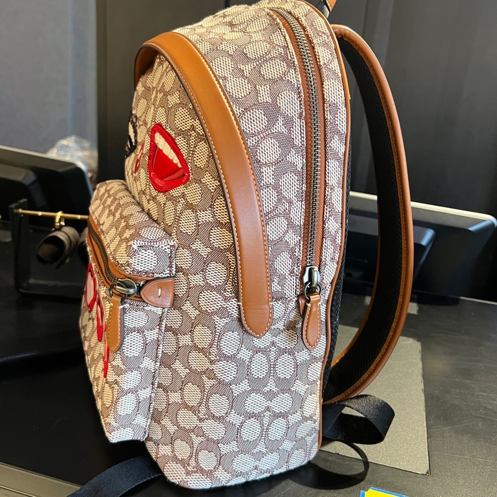 Coach X Tom Wesselmann Charter Backpack In Signature Textile Jacquard NWT - Picture 6 of 15